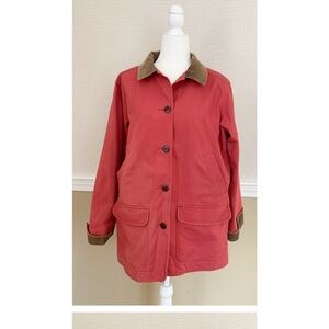 LL Bean Adirondack Barn Coat Flannel Red Large